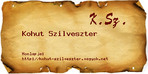 Kohut Szilveszter névjegykártya